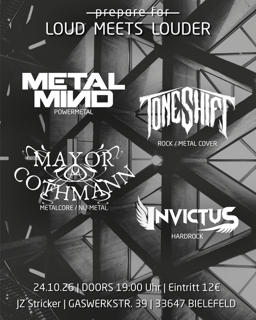 loud meets louder event flyer